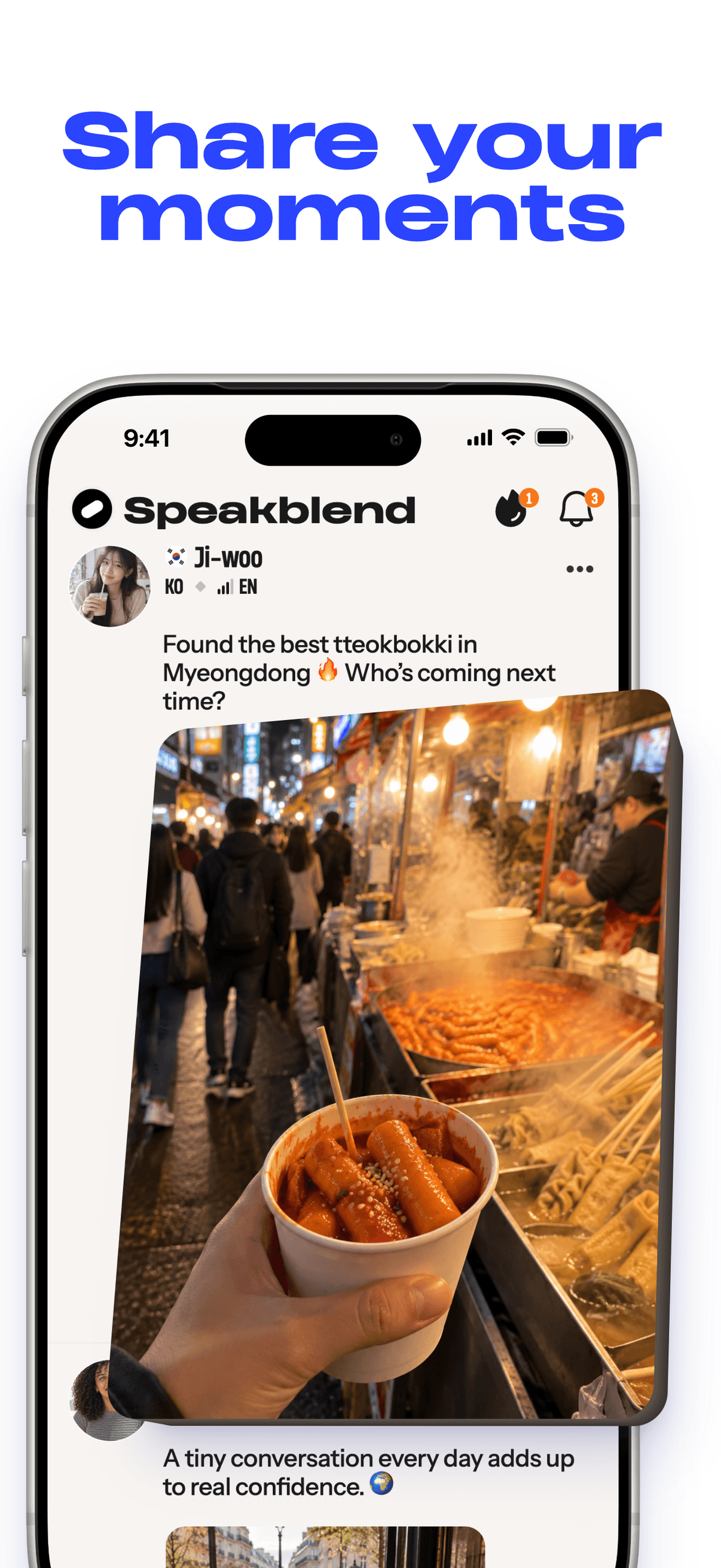 A photo post in the global feed