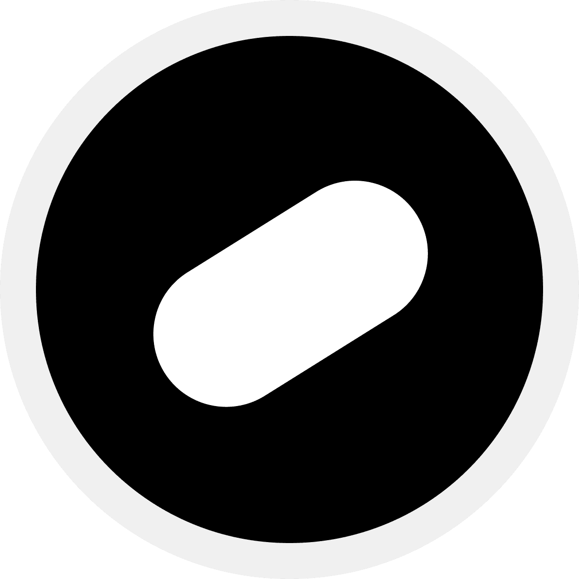 Speakblend mark (black on white, white border)